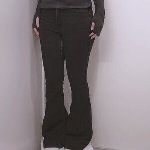Hollister High-Rise Flare Black Jeans